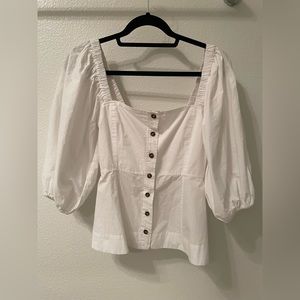 GANNI cotton-poplin blouse